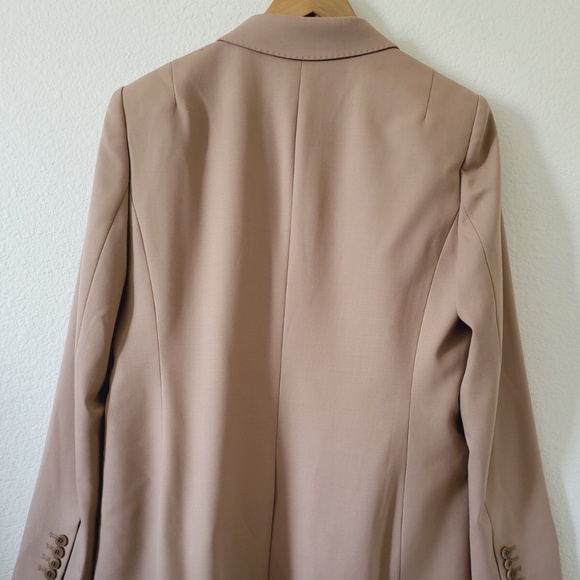 Unworn Reiss Marlie Single Breasted Wool Blend Blazer in Camel - Picture 9 of 12